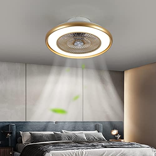 Ventilador de teto Cutyz com controle leve e remoto 3 velocidades Bedroom Dimmable LED Fan Light 72W Modern Living Room Libern Fan Light/Gold