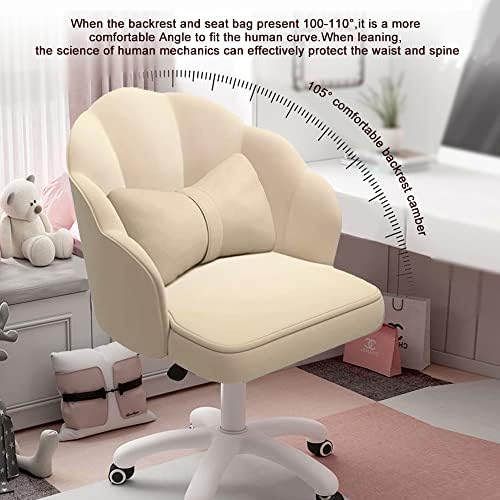Cadeira de escritório cadeira de mesa de pétala fofa, moderno tecido em casa cadeiras de borboleta altura cadeiras de maquiagem de