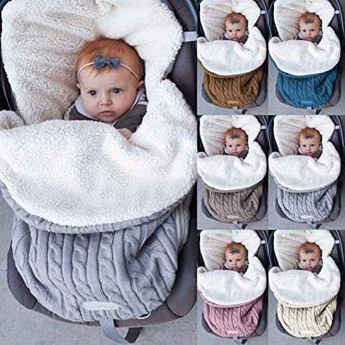 Xunmaifsh saco de dormir portátil portátil, embrulho de saco de bolsa para bebê, cobertor de saco para dormir macio e macio, com comprimento ajustável para criança de 3 a 18 meses presente