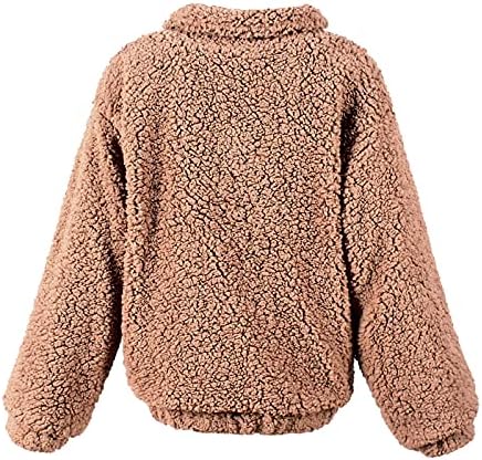 Jaqueta de túnica de túnica de manga comprida foviguo para o clube de outono feminino Zip de algodão quente de algodão