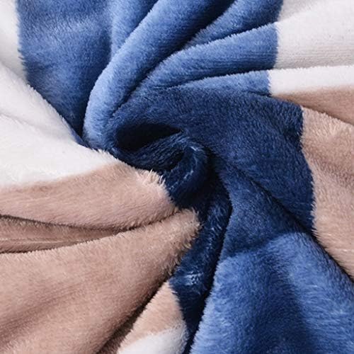 ZSQAW Blue Plaid Home Textile Têxteis de coral Cobertor de lã na cama Sofá de inverno quente e macio