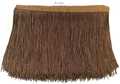 Costurar tendências 5 jardas de 12 Chanette Fringe Thread Yarn Tassel Troad Braid Fringe para costura de artesanato e marrom decoração-rustic