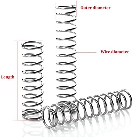 Reparos domésticos e molas de bricolage diy diâmetro de fio de 1,2 mm de aço inoxidável compressão diâmetro externo