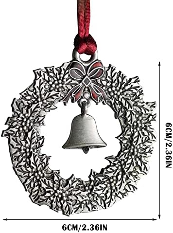 Decorações de árvores de Natal de lata Pure Decorações de Natal Presentes pendentes de metal Listagens de decoração