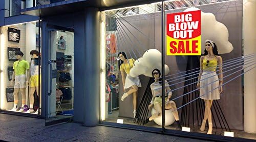 Big Blow Out Sale Loja Business Retail Sales Sinais de exibição, 18 x24, colorido, 5 pacote