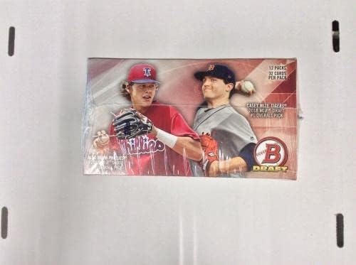 2018 Bowman Draft Baseball Hobby Jumbo Box - 3 Crome Auto Cards por caixa - Cartões autografados de Baseball selecionados