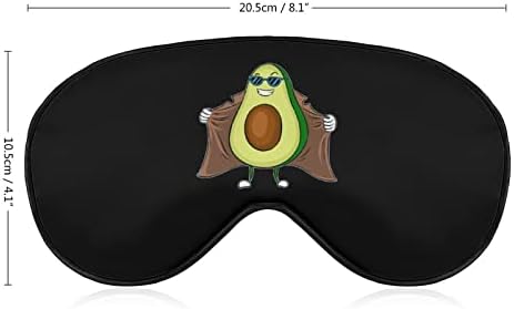 Máscara de olho de exibicionista de abacate com alça ajustável para homens e mulheres noite de viagem para dormir uma soneca