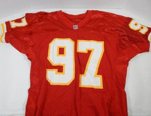 Kansas City Chiefs #97 Jogo emitiu Red Jersey DP17396 - Jerseys de Jerseys usados ​​na NFL não assinada
