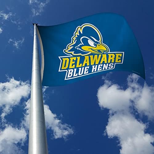 Rico Industries NCAA Delaware Fightin Blue Hens 3 'x 5' Bandeira de banner - single -side - ou externa - decoração de casa feita