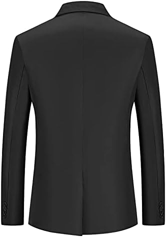 Blazers casuais de negócios masculinos, luxo de luxo bloqueador de cores um botão de jaqueta formal de traje de trabalho