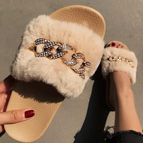 Slippers Slides for Women Summer Summer Flipers Fashion Beach Cadeia Crystal Slippers Sandals Sapatos Sapatos de Slipper feminino