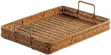 Xbwei imitação de vime de cesta entre cesto de cesta de mão de cesta de cozinha bandeja de bandeja de armazenamento