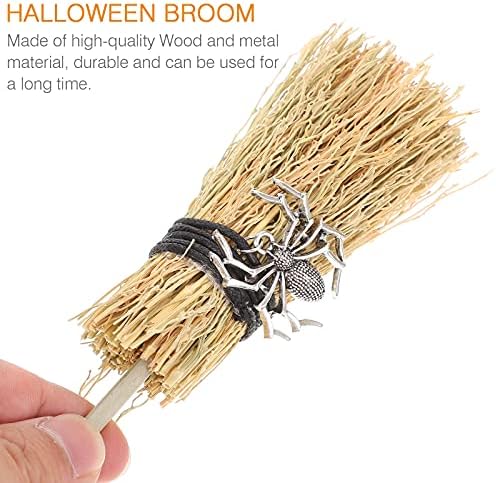 Aboofan 1pc Halloween Broom Mini Broche Bruxa Bruxa Brocupação de Broom Ornamento Partido