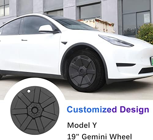 Powlamks de 19 polegadas Gêmeos Capas de roda Hubcap para Tesla 20-23 Modelo Y As jantes, Cybertruck Series Substituição Caps