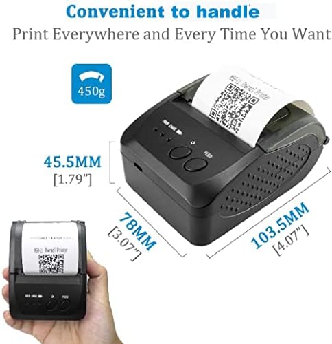 Impressora de recibo netum bluetooth, 58 mm Mini Thermal POS Impressora Portátil Primeira Bill Printer 2 polegadas para vendas de restaurantes compatíveis com Android