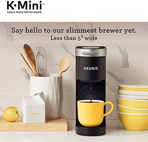 Keurig K-Mini Single-Cup Chap Cafetha, preto e Keurig Standalone Milk Frother, preto