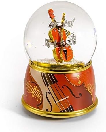 Violino do tema musical com base na base da base pintada Globo de água/neve - muitas músicas para escolher - a partir deste momento