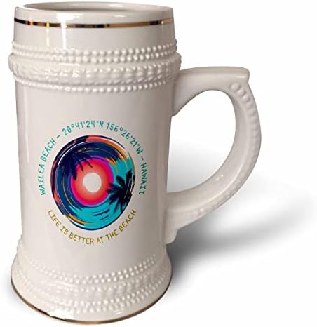 3drose American Beaches - Wailea Beach, Havaí, família legal. - 22 onças de caneca