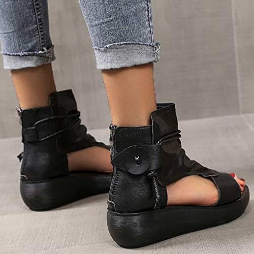 Sandálias femininas 2021, feminino de tornozelo de tornozelo de tornozelo sandálias de cunha T Sandálias de cunha Sandálias Sandálias de verão