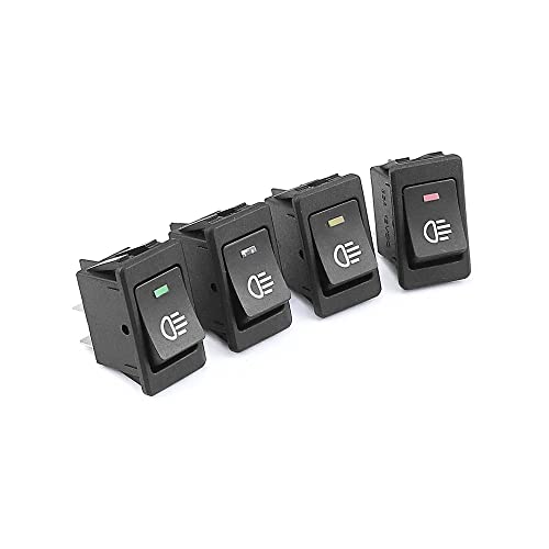 1PCS KCD4 Rocker Switch On-Off 2 Posição 4 pinos LED 12V 35A Automóvel Reconstando a lâmpada de lâmpada de nevo