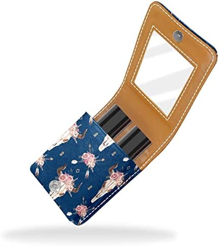 Caixa de batom de Guerotkr, bolsa de maquiagem portátil, bolsa cosmética, organizador de maquiagem do suporte do batom, flor