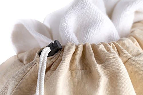 Bolsa de lavanderia de algodão, 2 pacote - 24 x 36 - resistente, algodão, fechamento de cordão de travamento