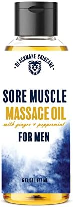 Massagem do óleo muscular dolorido para homens, óleo de massagem para massagem terapêutica, óleo de massagem para músculos, óleo de massagem com pistola de massagem