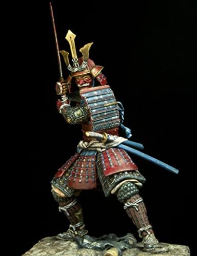 ETRIYE 75MM 1/24 Modelo de caractere de resina Antigo comandante de samurai japonês Die Modelo CAST KIT /FR467