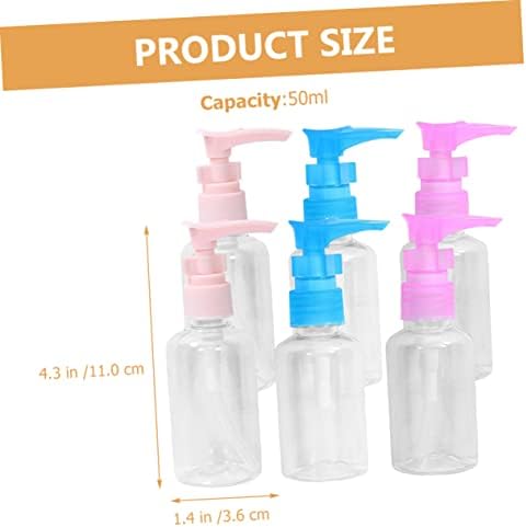 Zerodeko 6pcs garrafa de viagem para lavagem manual dispensador de pisca e dispensador de viagem de xampu de xampu de xampu garrafas de xampu shampoo garrafas de shampoo dispensador de pato plástico