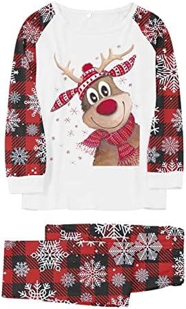 Pijamas de Natal para Família 2022 Elk PJS PJS Conjuntos de combinação Decorações de Natal Árvore de Natal PJ's Set Jammies