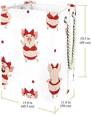 Porco cortado em inchancho em biquíni vermelho 300d Oxford PVC Roupas à prova d'água cesto grande cesta de roupa para cobertores
