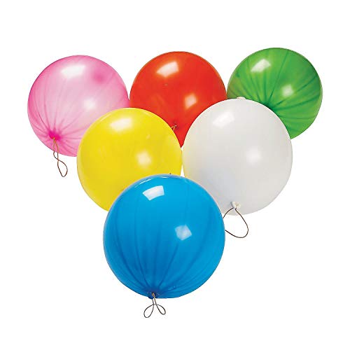 Islmlisa Balloons Fun Balloons Neon Punch Balls com cores com corda de borracha