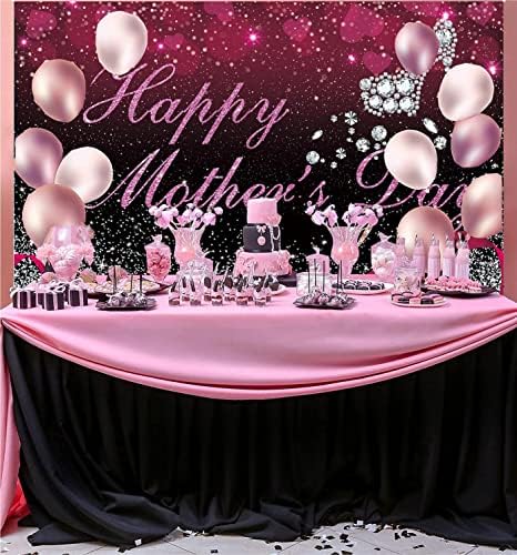 Feliz Dia das Mães Caso -Cenário de Lantejoula Prata Diamante Diamante Alto Pink Love Heart Anterior