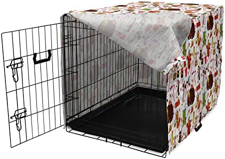 Capa de caixas de cães de Natal lunarable, tema de férias Funny Animals com roupas e presentes de inverno impressão