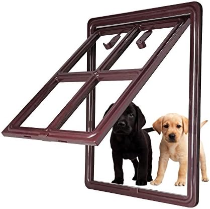 Porta de cachorro Ceesc para porta de tela deslizante, 3ª versão atualizada porta de animais de estimação automática para cães Cats, 3 cores 5 opções x 11,81 x 0,79)