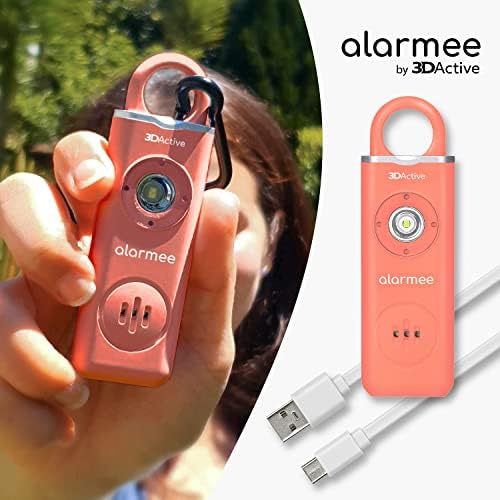 Almearee 3dactive Alarmee recarregável Alarme de segurança pessoal para mulheres, adolescentes e idosos, bolso tamanho