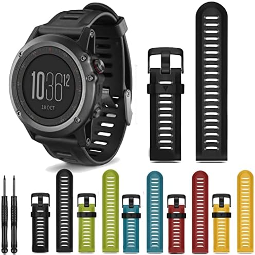 IOTUP 26mm Moda ao ar livre SPORT BAND SPRAP PARA GARMIN FENIX 7X Fenix3 Relógio de silicone com ferramentas