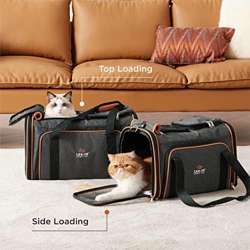 Portador de animais de estimação Lesure - portador de gato grande expansível, transportadores de cães de viagem para cães