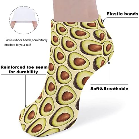 Meias atléticas de meias de tornozelo de abacate Runnagem de abacate
