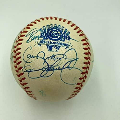 1990 All Star Game assinado Baseball Kirby Puckett Cal Ripken Jr Mark McGwire JSA - Bolalls autografados
