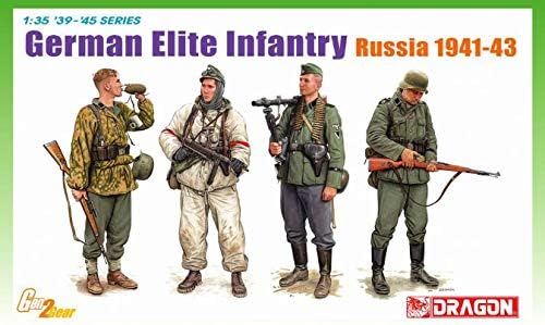 Modelos de dragão alemão Infantaria de elite Rússia 1941-43 Kit de construção de modelos, escala 1/35