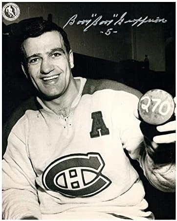 Bernie Boom Boom Geoffrion assinou Montreal Canadiens 8 x 10 Foto - 70549 B - fotos autografadas da NHL