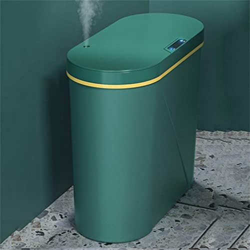 N/um lixo inteligente de spray pode eletrônico automático lixo doméstico para banheiro banheiro banheiro banheiro estreito Locais Locais Bin (cor: verde, tamanho