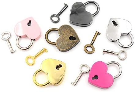 LOVE CADLOCK em forma de coração com chave, Diário Livro Balívia Mini trava com chave, para o Livro do Diário da