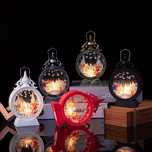 Decorações de Natal de Kesty Led Led Wind Lamp Ornament Tree Christmas Tree Holding Decoration New Candle Portable Lamp White