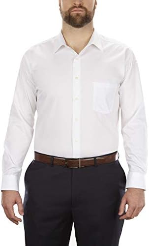 Van Heusen Men's Big Fit Dress Shirts Poplin