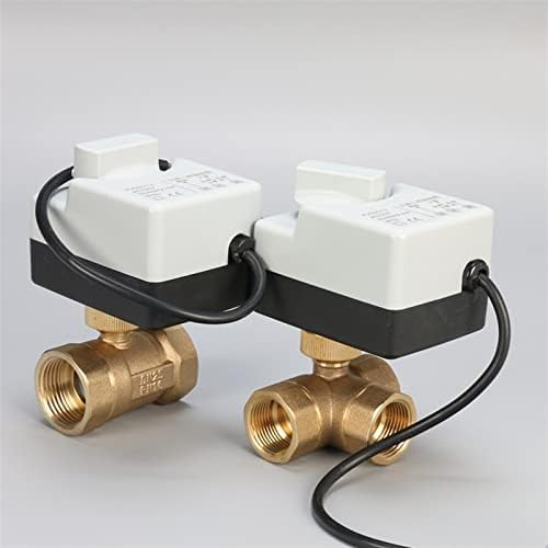 3 vias dn15 g1/2 a dn40 g1-1/2 3 fios Motor do atuador elétrico de válvula de bola de bronze com função de chave manual