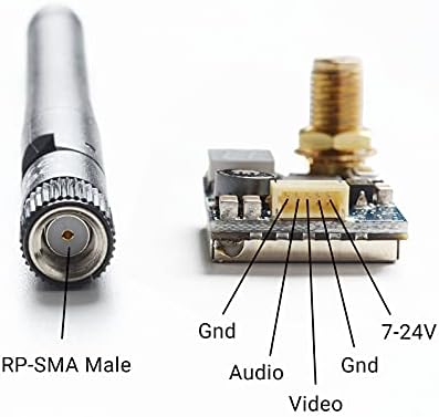 Akk TS5823L 5,8 GHz 40CH 200MW FPV Video Transmissor ângulo RP-SMA fêmea para FPV Multi-Rotores -2pcs
