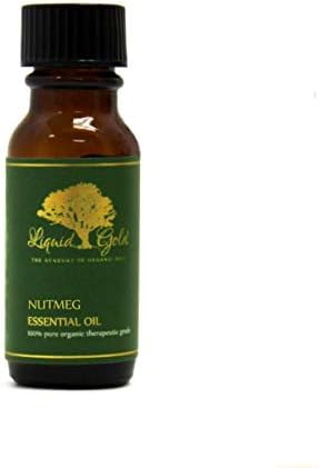 0,6 oz de noz -moscada premium líquido líquido de ouro puro aromaterapia natural orgânica