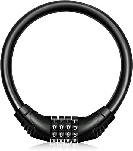 Lock de bicicleta Bloqueio portátil Bloqueio Cabo High Segurança Lock Lock Lock com códigos de 4 dígitos Ideal para
